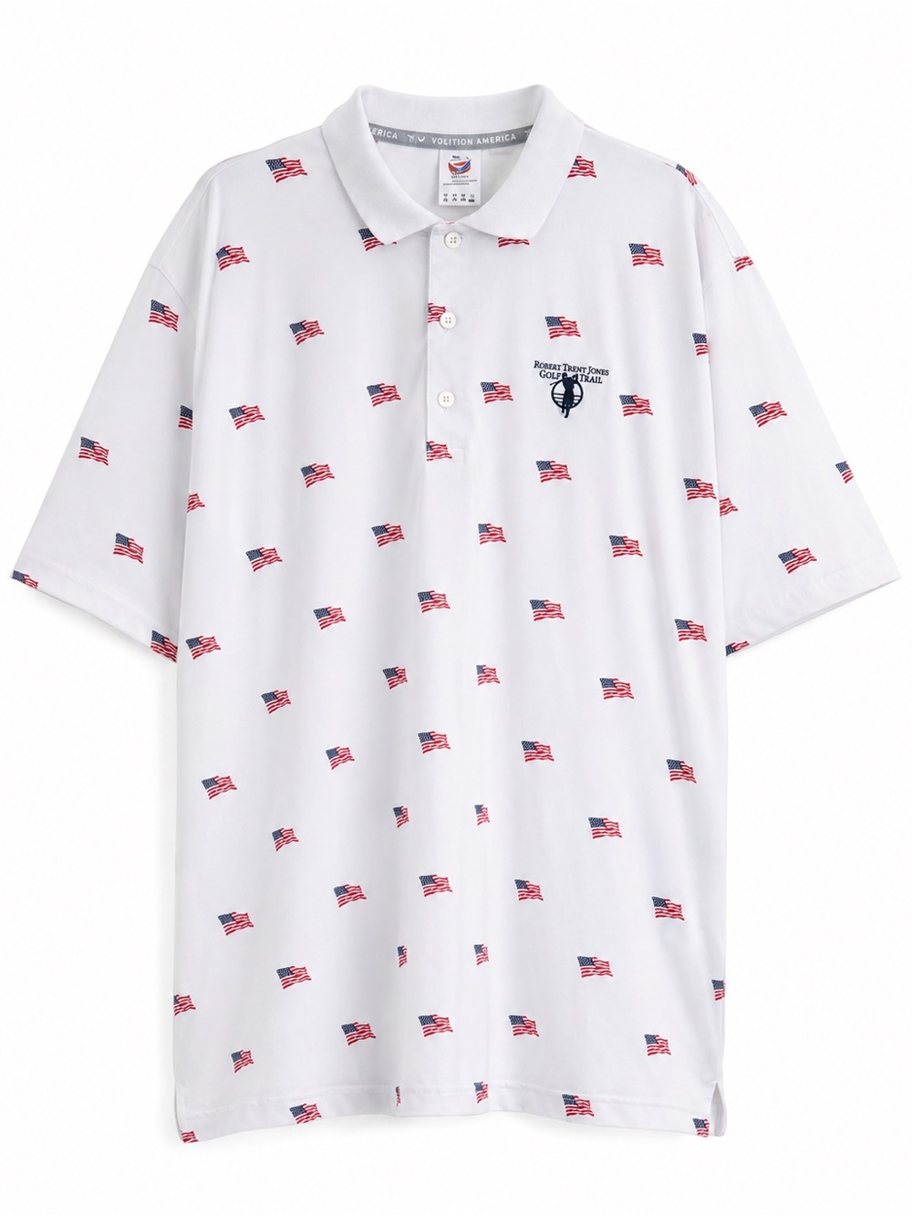 PUMA Volition America Flag Golf Polo XL Robert Trent Jones